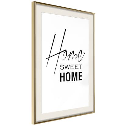 Poster Artgeist Affisch Black and White Home Sweet Home