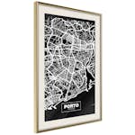 Poster Artgeist Affisch Negative Map Porto