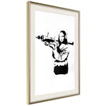Poster Artgeist Affisch Banksy Mona Lisa with Rocket Launcher