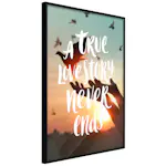 Poster Artgeist Affisch A True Love Story Never Ends