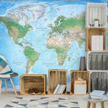 Fototapet Arkiio World Map Traditional Cartography