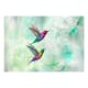 Fototapet Arkiio Colourful Hummingbirds Green