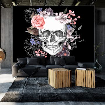 Fototapet Arkiio Skull And Flowers