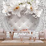 Fototapet Arkiio Lilies And Quilted Background