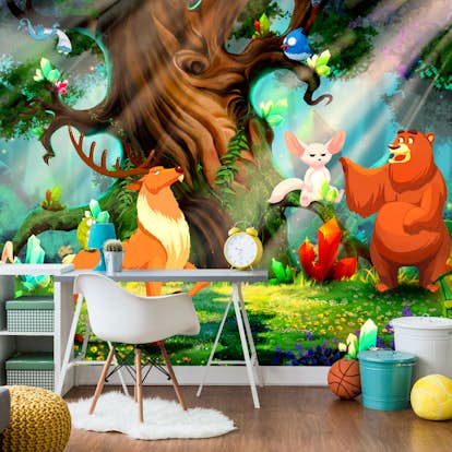 Fototapet Arkiio Självhäftande Bear And Friends