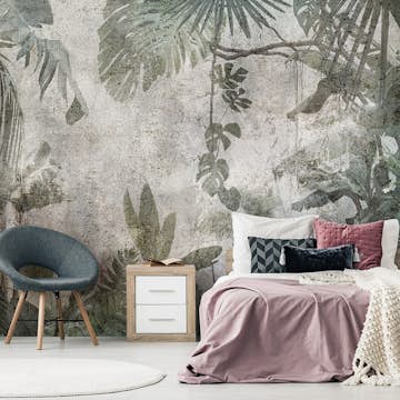 Fototapet Arkiio Rain Forest in the Fog Självhäftande