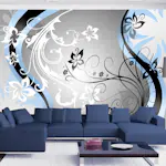 Fototapet Arkiio Art Flowers Blue