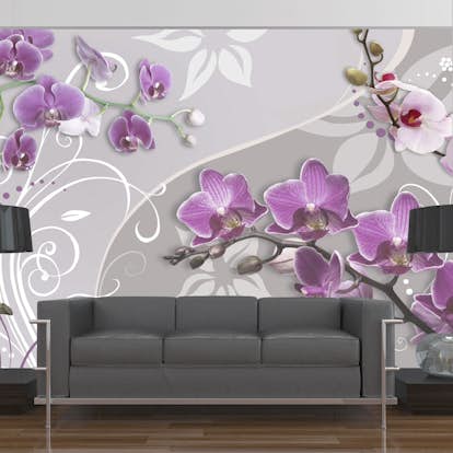 Fototapet Arkiio Flight Of Purple Orchids