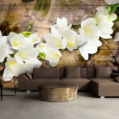 Fototapet Arkiio Freesia On Wood