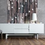 Fototapet Arkiio Stars on Wood 50x1000 cm