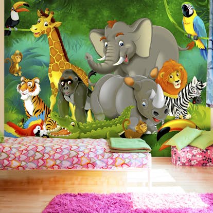 Fototapet Arkiio Självhäftande Colourful Safari