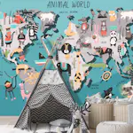 Fototapet Arkiio Animal Map
