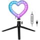 Ljusring LogiLink Hjärtform RGB Med Bordsstativ