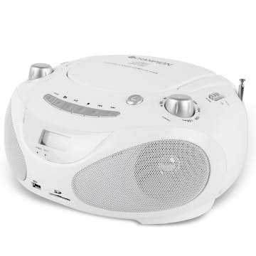 Boombox Champion CD/Radio/MP3/USB White