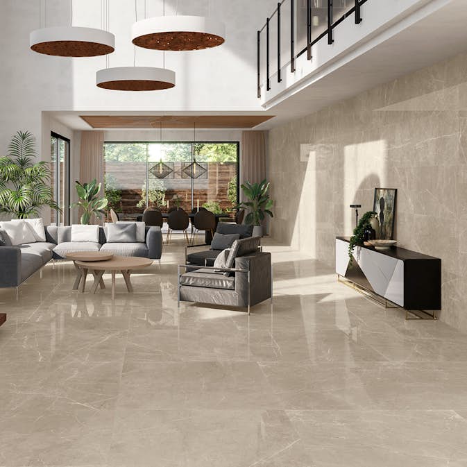 Klinker Tenfors Leto Cream Marmor Blank 120x120 cm