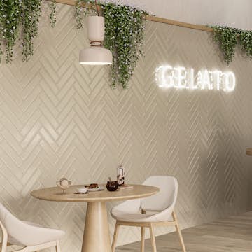 Kakel Tenfors Jewell Ivory Blank 7,5x30 cm