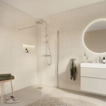 Duschvägg Arrow Wall Fast Klarglas