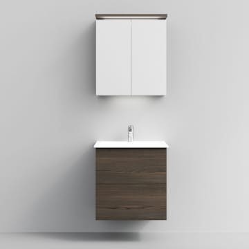 Tvättställsskåp Temal Astra med Tvättställ och Spegelskåp Highlight