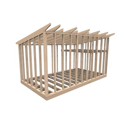 Attefallsstomme Byggstommar Premium Pulpet med loft 25m2