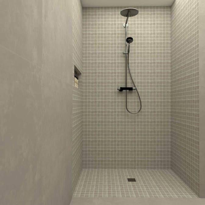 Mosaik Ceramiche Keope Ikon Silver Grå 5x5 cm Matt