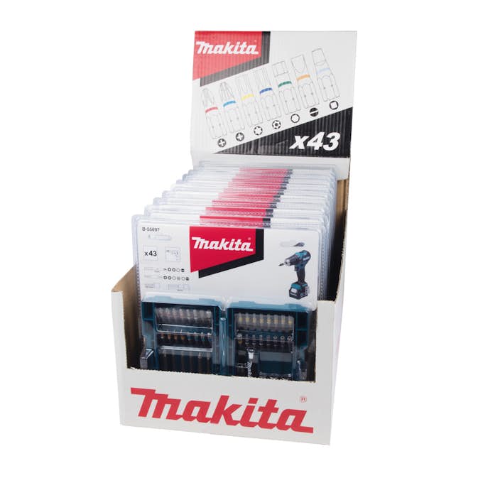 Bitssats Makita B-55697 43 delar med Förvaringslåda