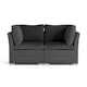 Utesoffa Comfort Garden Wisconsin Premium Loungesoffa Utomhus med Armstöd 2-sits Konstrotting