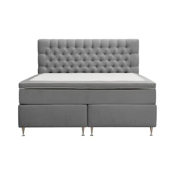 Kontinentalsäng Berg & Strand Hilton Lyx Komplett Sängpaket 160x200 cm med Knappad Sänggavel i Sammet