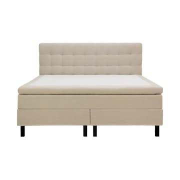 Kontinentalsäng Bedly Hilton Komplett Sängpaket 160x200 cm med Rutad Sänggavel i teddy