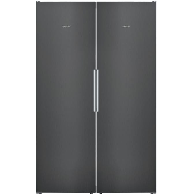 Kyl- & Fryspaket Siemens KS36VVXDP + GS36NVXEV iQ300 Black Steel 186 cm