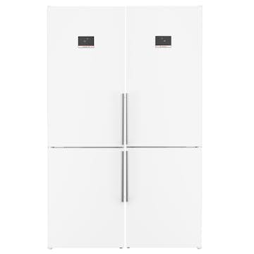 Kombiskåp Kyl/frys BOSCH 2 st KGN367WCT Serie 4 Vit 186cm Energiklass C