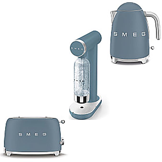 Brödrost, Vattenkokare och Kolsyremaskin Smeg Storm Blue