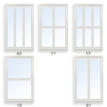 Bågpost Till 2-glas Vitmålat