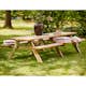 Picknickbord PLUS Bänkset med Fällbara säten & 12 Sittplatser i Tryckimpregnerat Trä