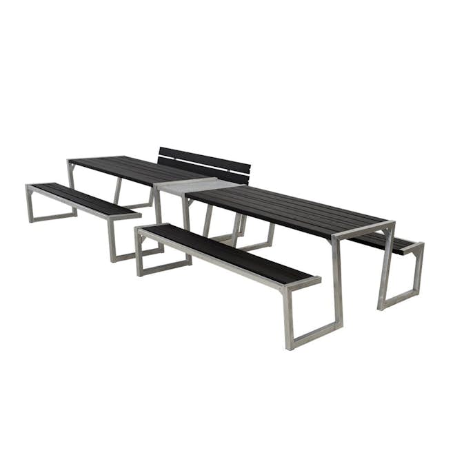 Picknickbord PLUS Zigma Svart Dubbel Utomhus