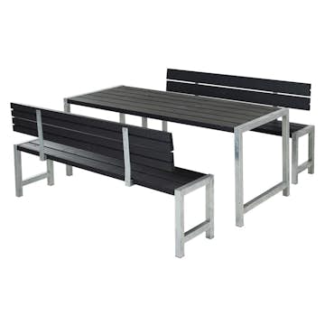 Bänkset Utomhus PLUS Svart