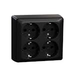 Vägguttag Elko 4-Vägs Utanpåliggande RS