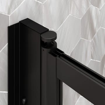 Distansprofil Hietakari för Duschvägg Bläk Vändbar/Vikbar Svart