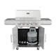 Gasolgrill Bluegaz Z50 Rostfritt Stål 4 Brännare & Sizzle Burner