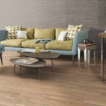 Trägolv Boen Ek Finale Vit, Mattlackat 3-Stav Parkettgolv