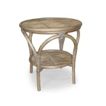 Cafébord Hillerstorp Praktö Naturfärgad med Rund Bordsskiva i Konstrotting