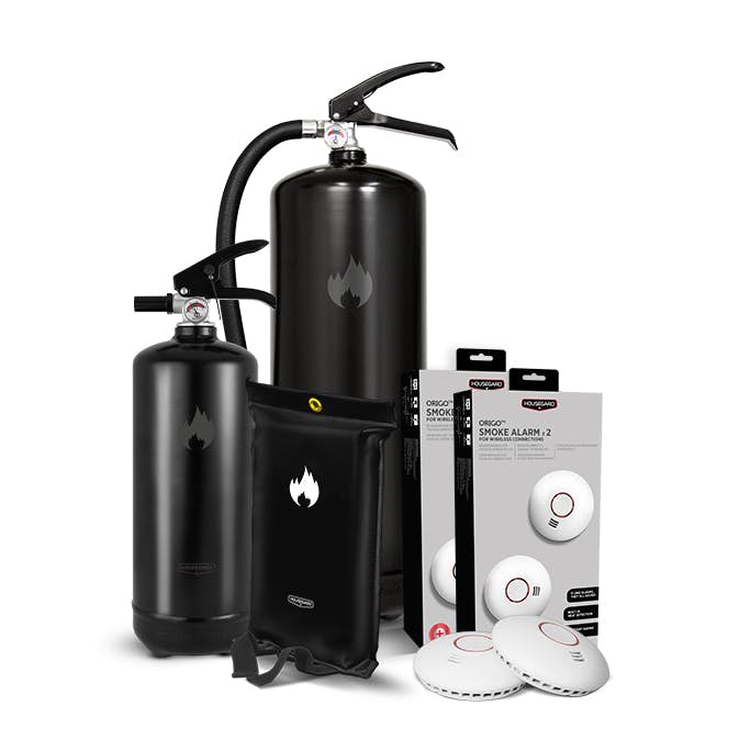 Brandskydd Housegard Lilla Villapaketet Black Design