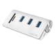 USB3.0 3-port hub LogiLink Med Minneskortsläsare