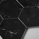 Natursten ArtStone Nero Marquina Hexagon Polerad 10x10 cm