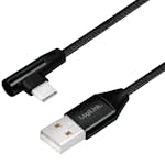 Vinklad USB-C-kabel LogiLink USB 2.0 Max 15W 0,3 m