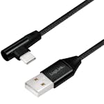 Vinklad USB-C-kabel LogiLink USB 2.0 Max 3A 1 m