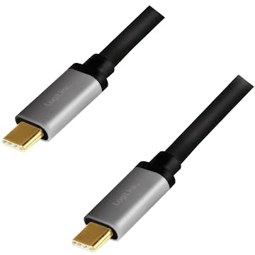 USB-C-kabel LogiLink USB 2.0 PD 3.0 100W 480 Mbps Alu 1,5 m