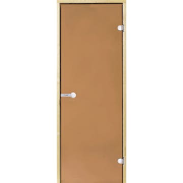 Glasdörr Harvia Brons med Furukarm 7x19