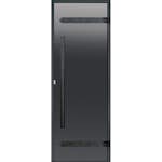 Glasdörr Harvia Legend Rökgrå med Svart Furukarm 7x19