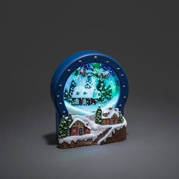 Julby Gnosjö Konstsmide Hus med Snöfall