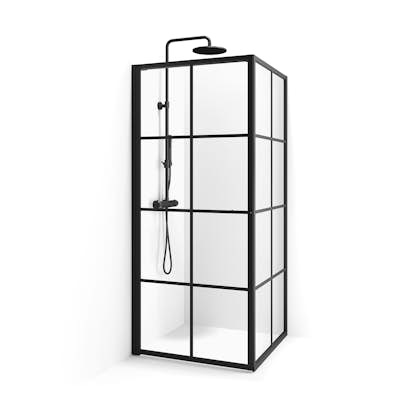 Duschhörn Macro Design Empire Swing Klarglas med Spröjs